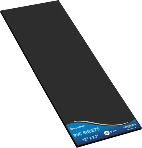 Vista 85 de Mega Format Hojas de plástico de PVC expandido – Hoja negra rígida de 5 x 7 pulgadas para manualidades, señalización y exhibiciones – Sintra Negro