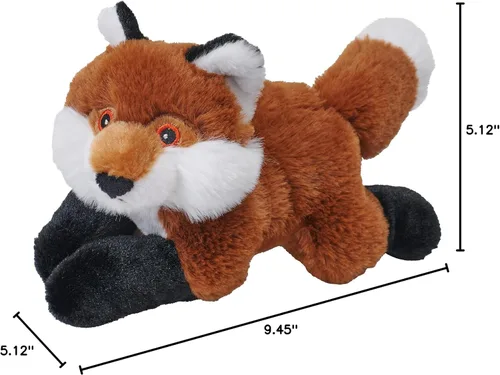 Vista 2 de Wild Republic Ecokins Mini, zorro rojo, animal de peluche, 8 pulgadas, regalo para niños, juguete de peluche, hecho de botellas de agua recicladas