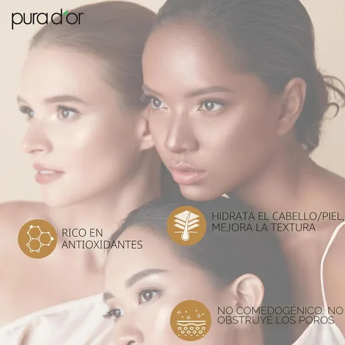 Vista 3 de PURA D'OR 16 Oz Aceite de semilla de girasol orgánico - 100% puro y natural Aceite portador prensado en frío certificado por USDA para belleza DIY