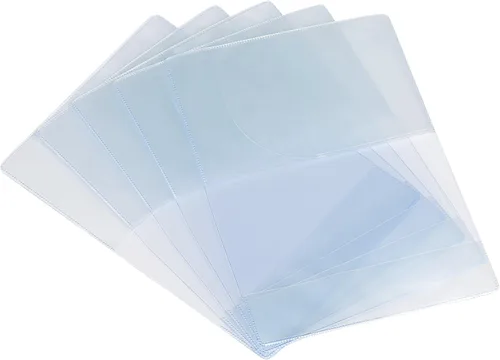 Vista 5 de Paquete de 5 fundas protectoras para pasaporte, funda protectora de vinilo de plástico transparente para tarjetas de identificación