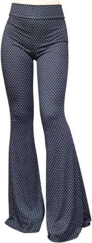 Vista 27 de ShopMyTrend - Pantalones de yoga largos con piernas anchas y acampanadas estilo palazzo, con cintura alta, para mujer