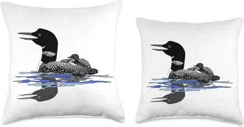 Vista 3 de Zodiart Calling Loon - Almohada (16 x 16 pulgadas), multicolor