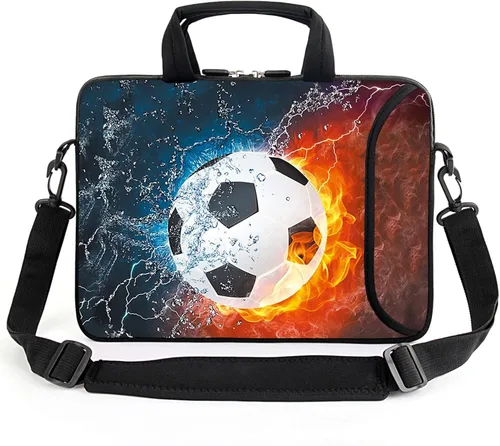 Vista 10 de AMARY Funda para portátil de 15.4" 15.6" pulgadas, estuche para chromebook, correa de hombro ajustable con asa, bolsillo para accesorios