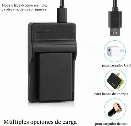 Vista 6 de Cargador de batería para Sony NP-BK1 Tipo K Litio-ion