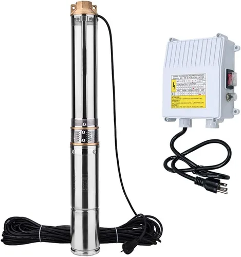 Vista 22 de Bomba sumergible de pozo profundo, bomba de pozo profundo de 1 HP de 110 V de acero inoxidable con caja de control y cable de alimentación de 50