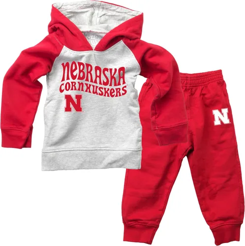 Vista 17 de Wes and Willy Conjunto de pantalón y sudadera con capucha universitaria para bebés y niños pequeños