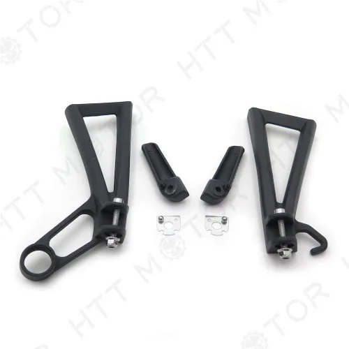 Vista 4 de XKMT-clavija de pie de pasajero negra compatible con Yzf R6 R6S 2003-2006 2007 2008 2009 2010 [B00YWCSNBK]
