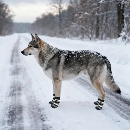 Vista 2 de KOOLTAIL Calcetines antideslizantes para perros para evitar lamer las patas y resbalones, botas de agarre extra grueso para mascotas y protectores