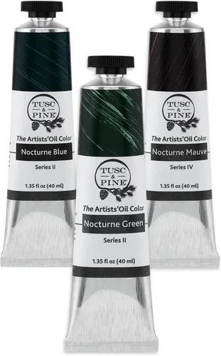 Vista 12 de Tusc & Pine Pintura al Óleo para Artistas - Juego de 40 ml de 3 - Colores Azules Surtidos - Sin Amarilleo, Consistencia Rica y Cremosa, Máxima Carga