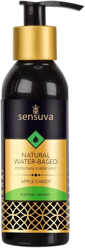 Vista 3 de Lubricante personal natural a base de agua Caramelo de manzana 4 onzas líquidas