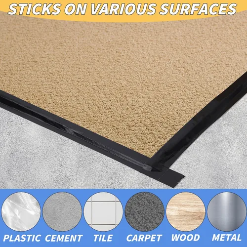 Vista 6 de Paquete de 5 mini cintas adhesivas negras de 1 pulgada x 75 yardas, tamaño de bolsillo, resistente, impermeable, sin residuos que se rompan a mano