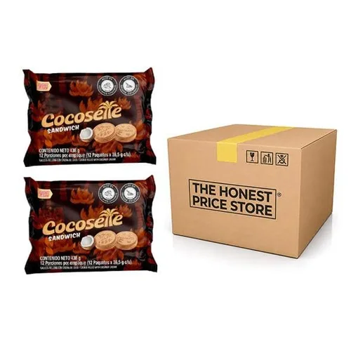Vista 9 de Galletas sándwich rellenas de crema de coco y lima, paquete de 2, edición limitada, sabor limonada de coco, 20 paquetes individuales de bocadillos