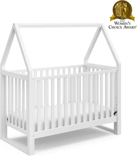 Vista 10 de Storkcraft Orchard Cuna convertible 5 en 1 (blanco) – Certificado GREENGUARD Gold Cuna de bebé estilo dosel, se convierte de cuna a cama infantil