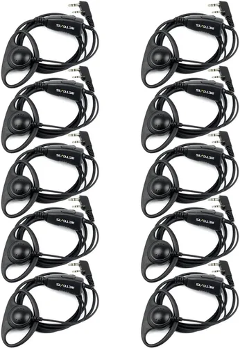 Vista 11 de Retevis Walkie Talkie Auricular con micrófono, tubo de bobina, 2 pines, para RT22 RT68 RT21 H-777 RT27, compatible con Baofeng UV-5R, Arcshell