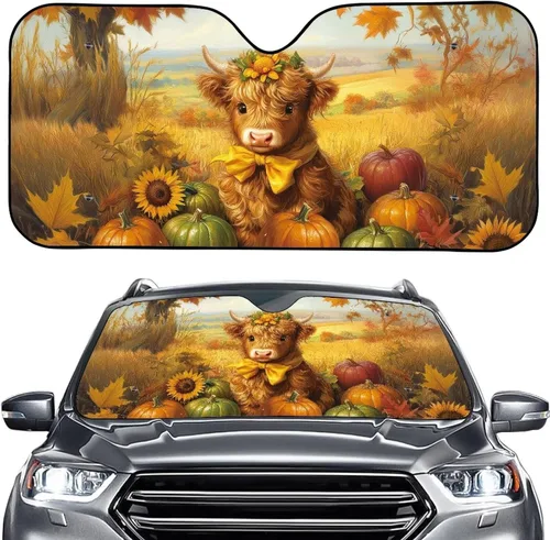 Vista 15 de Talayituse Parasol para parabrisas de automóvil, diseño de gato divertido 3D, ajuste universal, para automóvil, camión, SUV, bloquea el sol