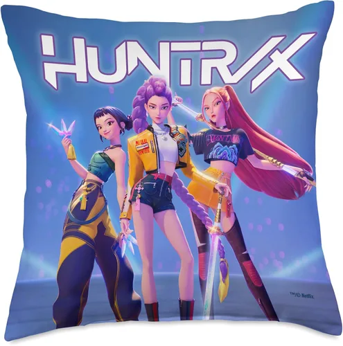 Vista 4 de Kpop Demon Hunters HUNTR/X Almohada de forro polar con licencia