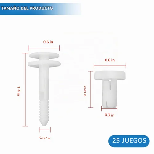 Vista 2 de Hoypeyfiy Kit de 25 clips de retención para panel de puerta de automóvil, panel de moldura de puerta, retenedor tipo empuje 15960325 repuesto