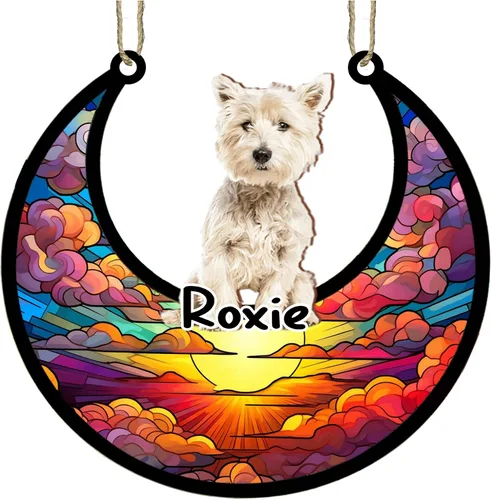 Vista 34 de LOVELYPOD Adorno de Navidad personalizado para perro pastor australiano, atrapasoles conmemorativo, adorno de Navidad de pastor australiano