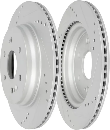 Vista 26 de SCITOO Kits de Rotores de Freno de Disco Trasero Compatibles con Jeep Wrangler 2007-2017, para Jeep Wrangler JK 2018