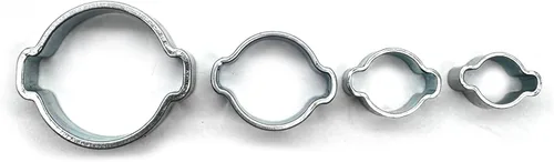 Vista 7 de 20 clips de manguera de oreja ajustables de 0.27 a 0.27 pulgadas, abrazadera de manguera de dos orejas, abrazaderas de manguera de doble oreja