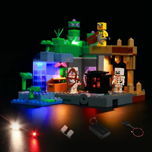Vista 8 de VONADO Kit de luz LED compatible con Lego 21189 Skeleton Dungeon, luces decorativas de bricolaje para bloques de construcción Lego