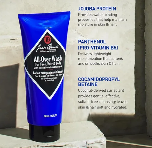 Vista 5 de Jack Black Body & Hair Cleanser – Mens Body Wash, Mens Shampoo, Skin Care, Hair Care, Body Wash Men, Sulfate–Free