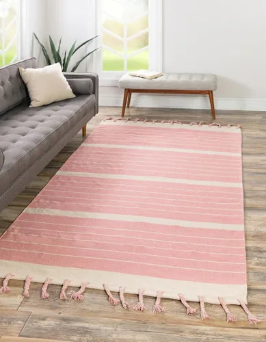 Vista 20 de Unique Loom Chindi Cotton Collection - Alfombra de área - Sophie (2 pies 2 pulgadas x 6 pies 1 pulgada, color aguamarina y blanco)