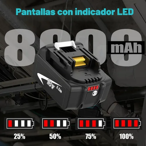 Vista 5 de Paquete de 2 piezas de repuesto de alta capacidad de 8000 mAh para batería