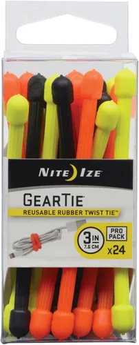 Vista 11 de Nite Ize Gear Tie Original ProPacks – Lazos de goma reutilizables para uso en interiores y exteriores – Interior de alambre flexible – Exterior