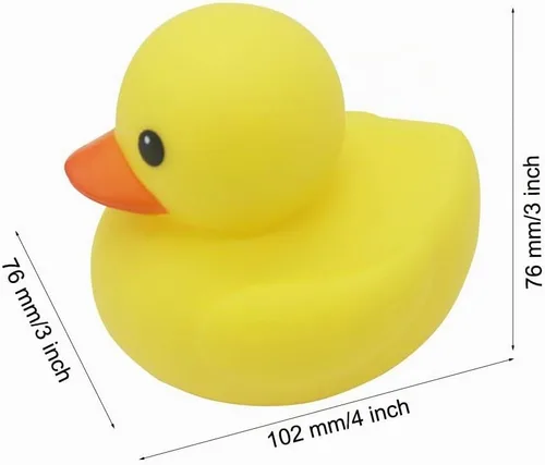 Vista 4 de MyLifeUNIT Patos de baño de goma amarillos de 4 pulgadas para niños