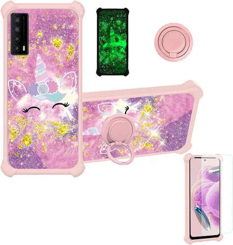 Vista 54 de jioeuinly JSF-DJS - Funda compatible con Nothing Phone 2a con protector de pantalla de vidrio templado, policarbonato duro + silicona suave, soporte