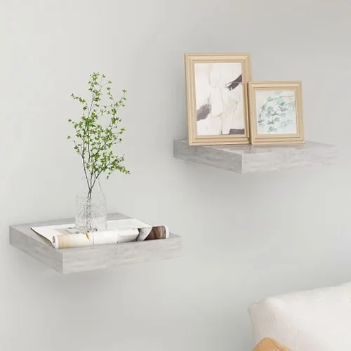 Vista 63 de Estante flotante de pared, estante decorativo montado en la pared, estante colgante con soportes invisibles para decoración de baño/sala de Negro