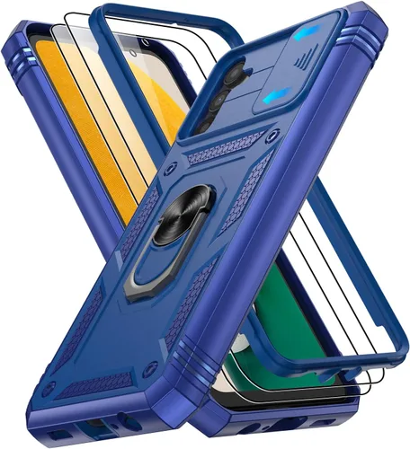 Vista 269 de Gritup Funda para Google Pixel 6 con cubierta deslizante para cámara y protector de pantalla (2 unidades), soporte de anillo giratorio 360°, funda