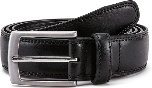 Vista 2 de MILORDE Cinturón de vestir de cuero genuino para hombre, hecho a mano, 100% cuero de vaca, diseños clásicos y modernos para trabajo, negocios y uso
