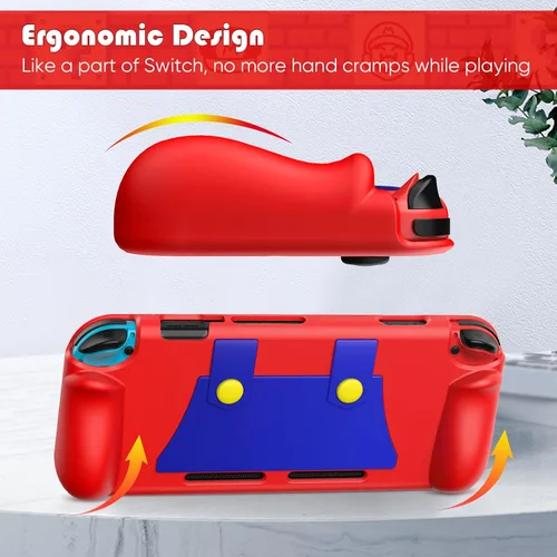 Vista 3 de KENOBEE Funda de silicona y funda de transporte compatible con Nintendo Switch 2017
