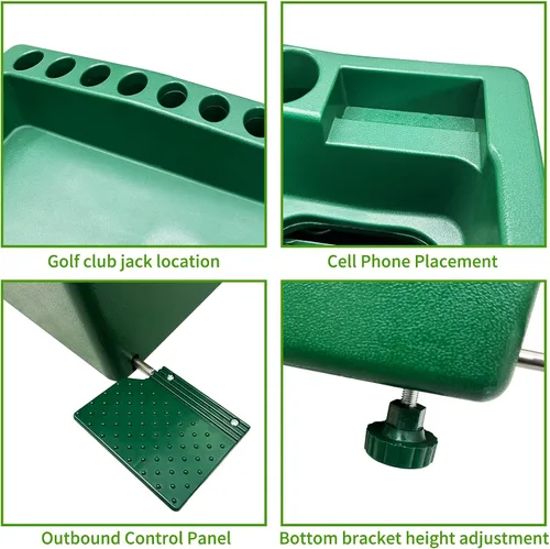 Vista 4 de WBM Máquina Automática de Tee de Golf, Dispensador de Tees para Pelotas de Golf, Entrenador de Swing de Golf