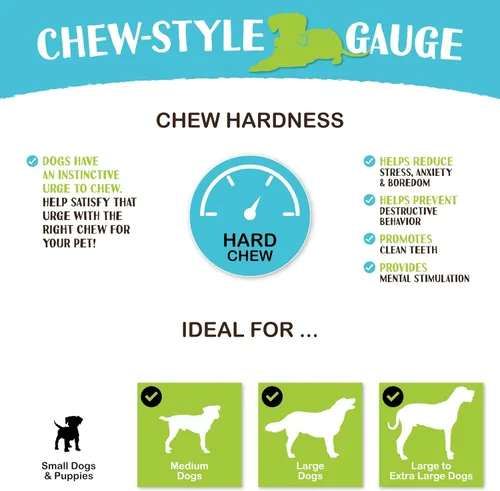 Vista 5 de Raw Paws Anillos de cuero crudo comprimido para perros, 6 pulgadas, 5 unidades – empaquetados en los Estados Unidos – Anillos de cuero crudo – Donas