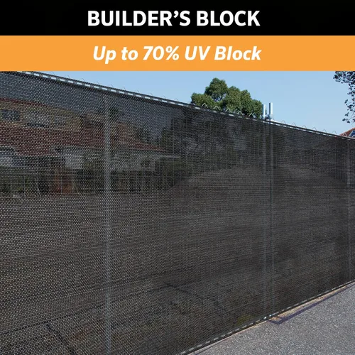 Vista 2 de Coolaroo Builder's Block - Pantalla de privacidad para construcción, tela resistente a desgarros, para vallas, lugares de trabajo y protección