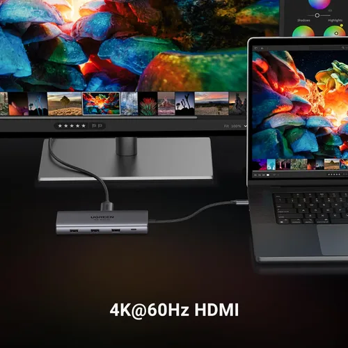 Vista 4 de UGREEN Concentrador USB-C 9 en 1 Revodok Pro 10Gbps 4K HDMI