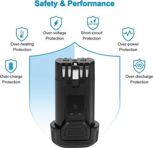 Vista 5 de Exmate Paquete de 2 baterías de 1500 mAh 8 V Max compatibles con Dewalt DCB080 DCF680N1 DCF682 DCB095 DW4390 DCF680N2 DCF680G2 DCL023 DCF680