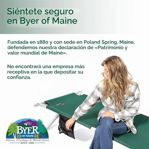 Vista 7 de BYER OF MAINE Cuna militar, verde, cunas para dormir, resistente, acero