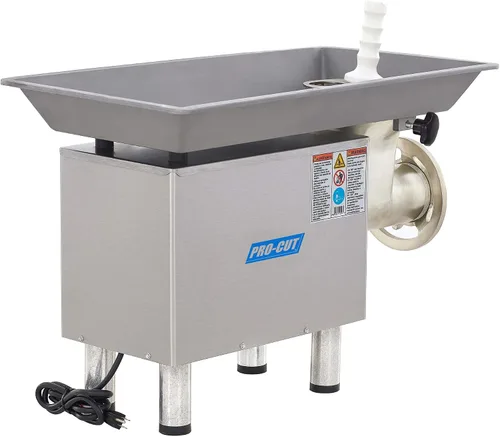 Vista 3 de PRO-CUT KG-22 picadora de carne de acero inoxidable con motor 1 Hp, sin arandela