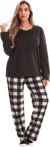 Vista 6 de Just Love - Conjunto de pijama ultrasuave para mujer, camisón, pantalón deportivo y calcetines a juego