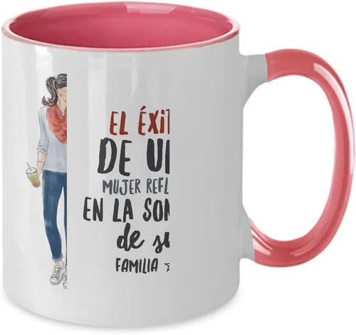 Vista 2 de Mujer regalo para amiga, novia, esposa, prima taza de café, 11onza, Rosado
