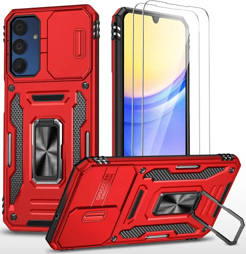 Vista 22 de Funda para teléfono Samsung Galaxy A15 5G, [protección contra caídas de grado militar de 15 pies]