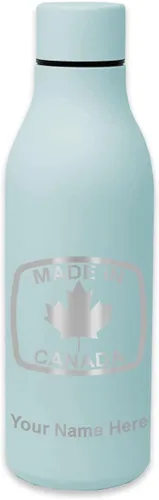 Vista 10 de LaserGram Botella de agua de acero inoxidable de doble pared, hecha en Canadá, grabado personalizado incluido