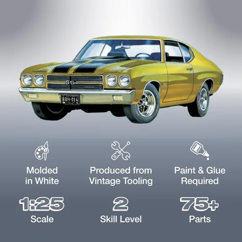 Vista 2 de AMT 1970 Chevy Chevelle SS 2T Kit de Modelo a Escala 1:25