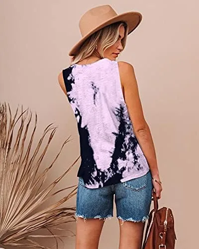 Vista 2 de Camiseta sin mangas ETCYY, con cuello en V, para mujer, con lindo estampado
