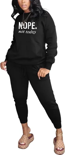 Vista 5 de HBQ Conjunto deportivo de dos piezas para mujer, casual, manga larga, con bolsillos