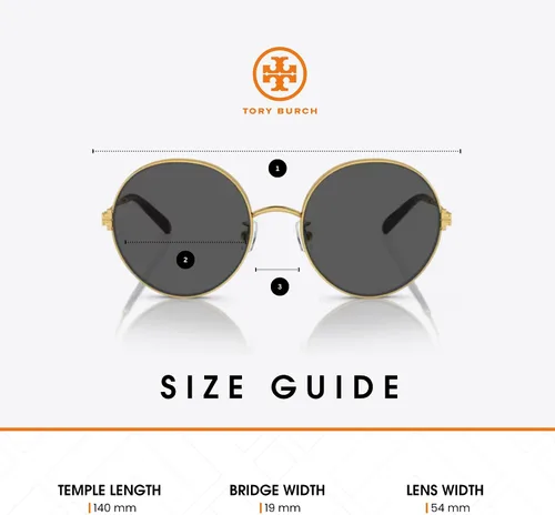 Vista 4 de Tory Burch TY6096 - Gafas de sol redondas para mujer + paquete con kit de gafas de diseñador iWear